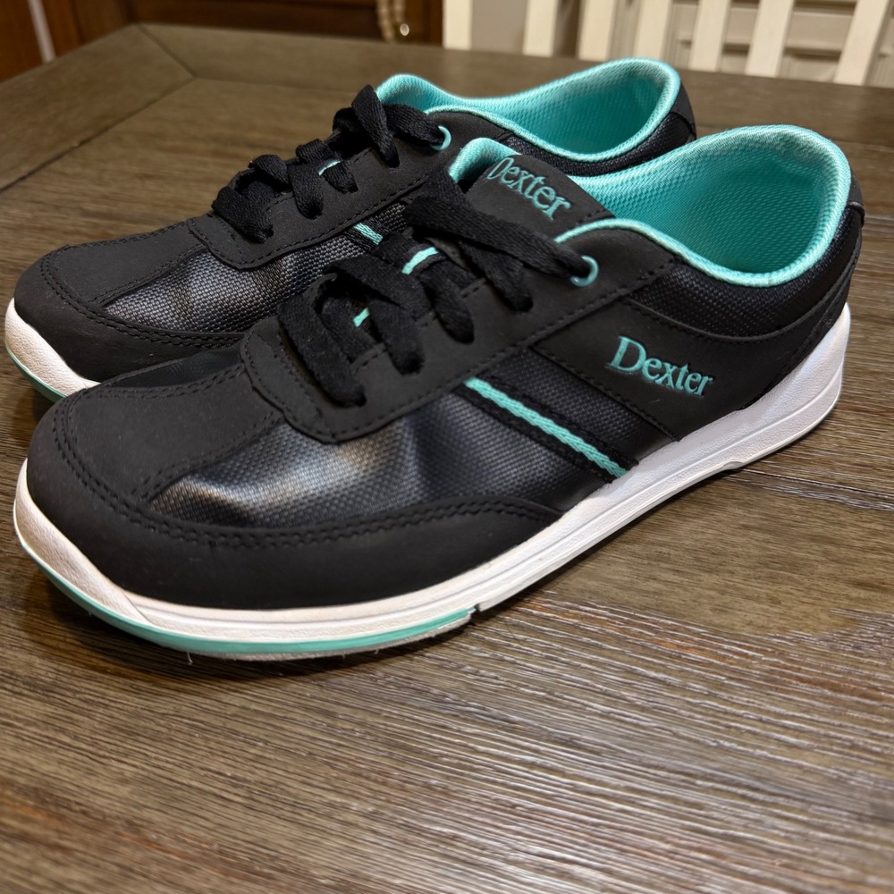 Dexter Dani Womens Bowling Shoes Black Teal Size 7.5 B Athletic Sneakers - Picture 4 of 8